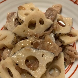 蓮根と豚肉のさっぱり炒め